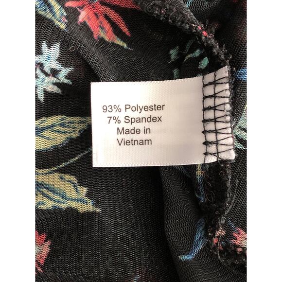 Lane Bryant Women's Size 26/28 Black Floral Kimono - Picture 7 of 8